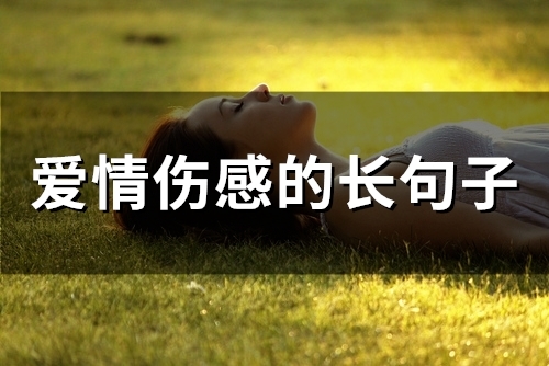 爱情伤感的长句子(66句)