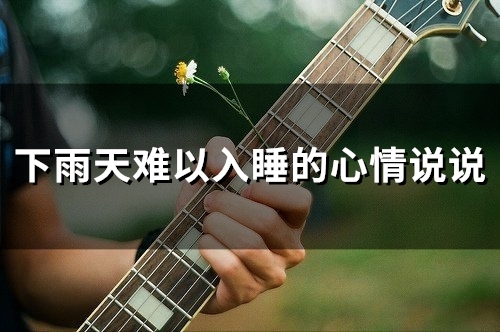 下雨天难以入睡的心情说说(33句)
