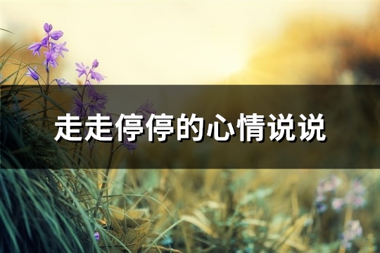 走走停停的心情说说(推荐85句)
