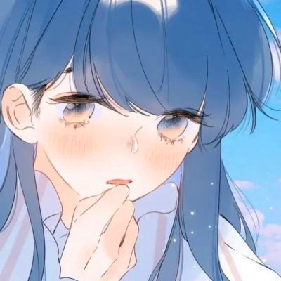 治愈系蓝色风格女生头像图片(精选16张)