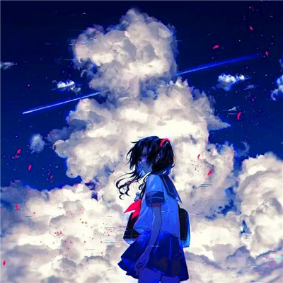 治愈系蓝色风格女生头像图片(精选16张)