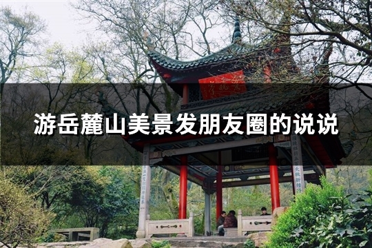 游岳麓山美景发朋友圈的说说