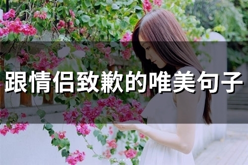 跟情侣致歉的唯美句子(58句)