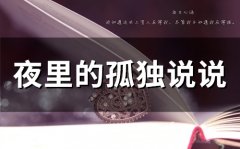 夜里的孤独说说 夜深朋友圈孤独伤感的说说(42句)