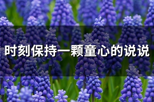 时刻保持一颗童心的说说(精选70句)