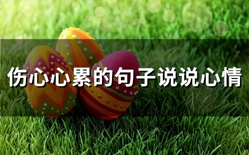 伤心心累的句子说说心情 难过心累绝望伤心的说说(42句)