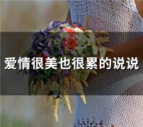 爱情很美也很累的说说(精选35句)
