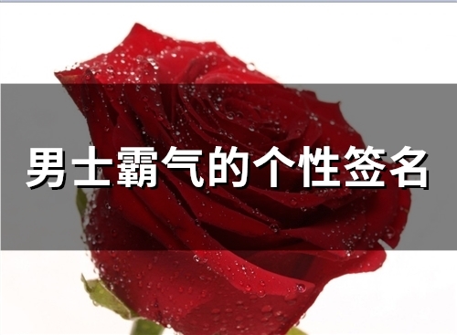 男士霸气的个性签名(精选90个) 男士霸气的个性签名(精选90个)