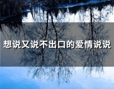 想说又说不出口的爱情说说(35句)
