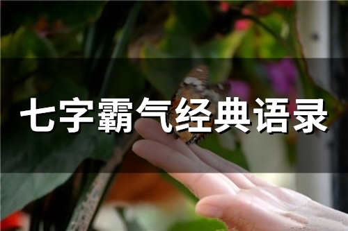 七字霸气经典语录(76句) 七字霸气经典语录(76句)