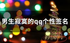 男生寂寞的qq个性签名(81个)