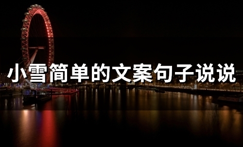 小雪简单的文案句子说说(131句)