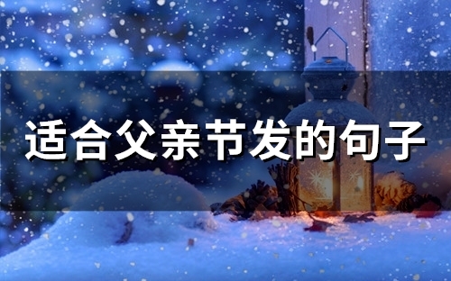 适合父亲节发的句子(精选84句)