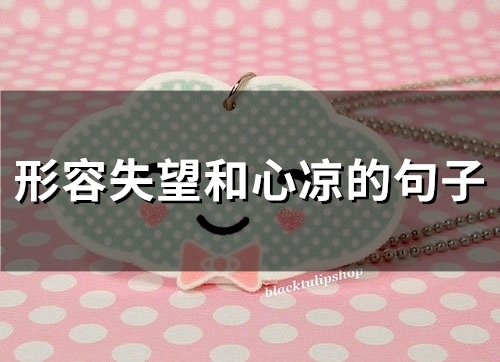 形容失望和心凉的句子(67句)