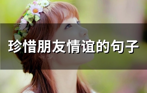 珍惜朋友情谊的句子(90句)