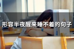 形容半夜醒来睡不着的句子(精选81句)