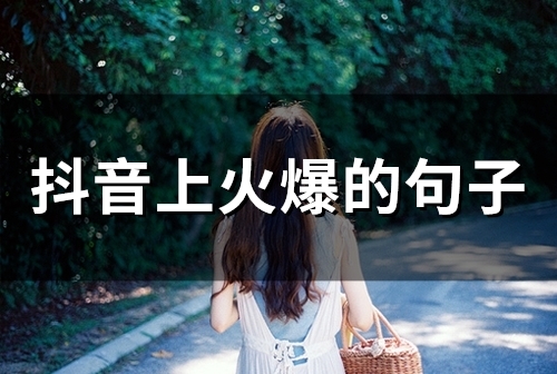 抖音上火爆的句子(90句)