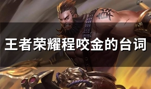 王者荣耀程咬金的台词(73句)