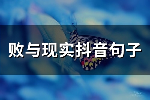 败与现实抖音句子(65句)
