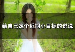 给自己定个近期小目标的说说(91句)