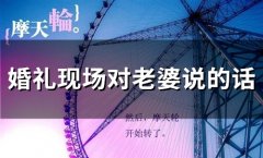 婚礼现场对老婆说的话(70句)