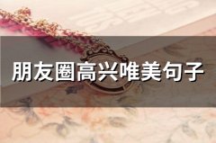 朋友圈高兴唯美句子(精选67句)