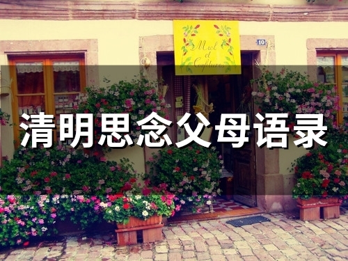 清明思念父母语录(精选34句)