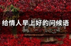给情人早上好的问候语(65句)