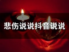 悲伤说说抖音说说(67句)