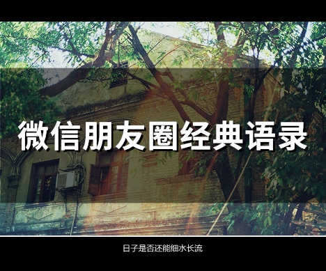微信朋友圈经典语录(精选66句)