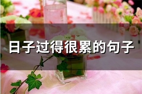 日子过得很累的句子(精选75句)