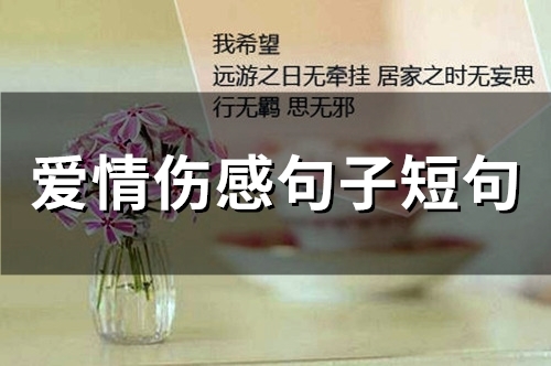 爱情伤感句子短句(66句)