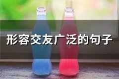 形容交友广泛的句子(42句)