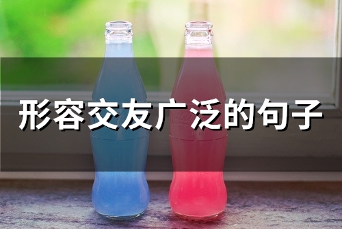 形容交友广泛的句子(42句)