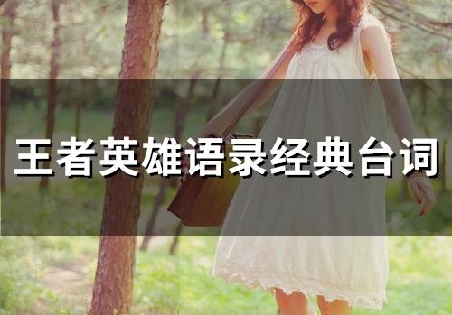 王者英雄语录经典台词(66句)