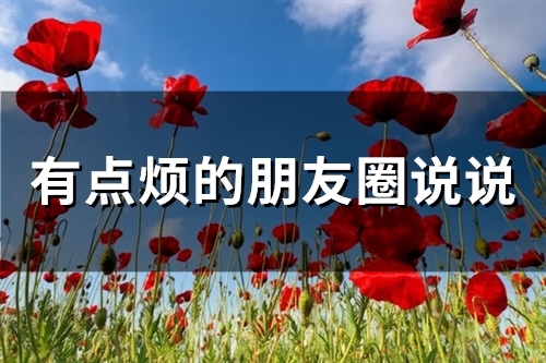 有点烦的朋友圈说说(精选65句)