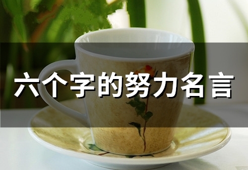 六个字的努力名言(26个)