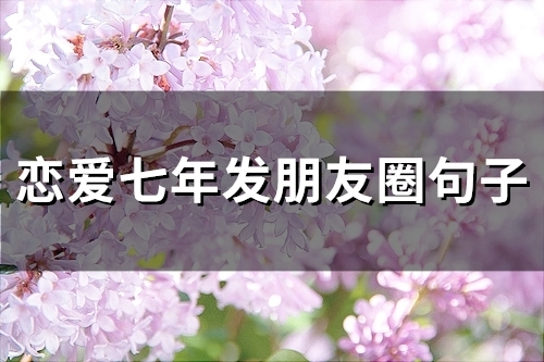 恋爱七年发朋友圈句子(精选29句)