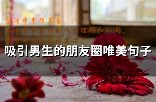 吸引男生的朋友圈唯美句子(精选67句)