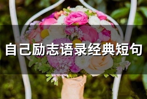 自己励志语录经典短句(55句)