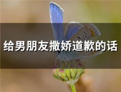 给男朋友撒娇道歉的话(33句)