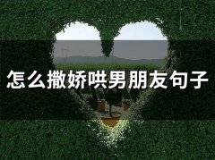 怎么撒娇哄男朋友句子(29句)