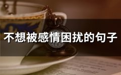 不想被感情困扰的句子(精选75句)