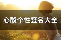 心酸个性签名大全(105个)