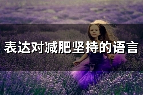表达对减肥坚持的语言(精选66句)