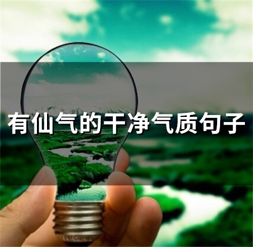 有仙气的干净气质句子(75句)