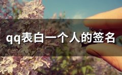 qq表白一个人的签名(72个)