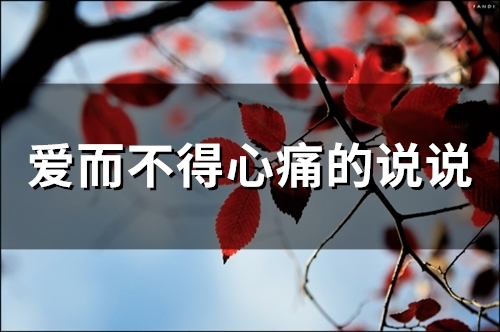 爱而不得心痛的说说(精选93句) 爱而不得心痛的说说(精选93句)