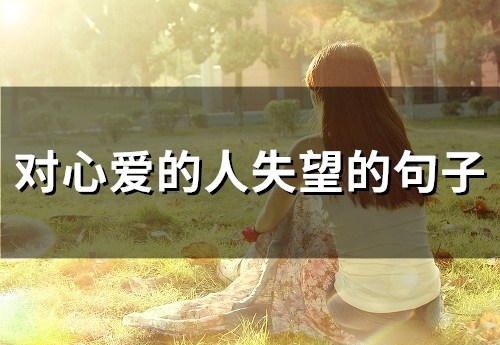 对心爱的人失望的句子(精选96句)