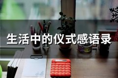 生活中的仪式感语录(100句)